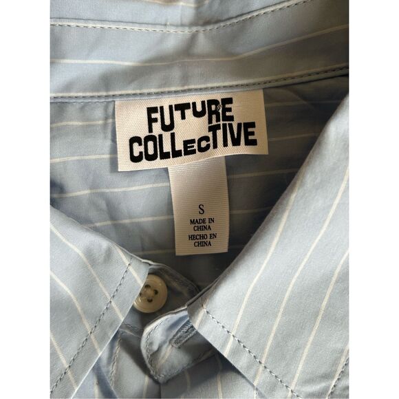 Future Collective Women's Long Sleeve Collared Embellished Button Down Shirt,‎ S - Picture 3 of 9